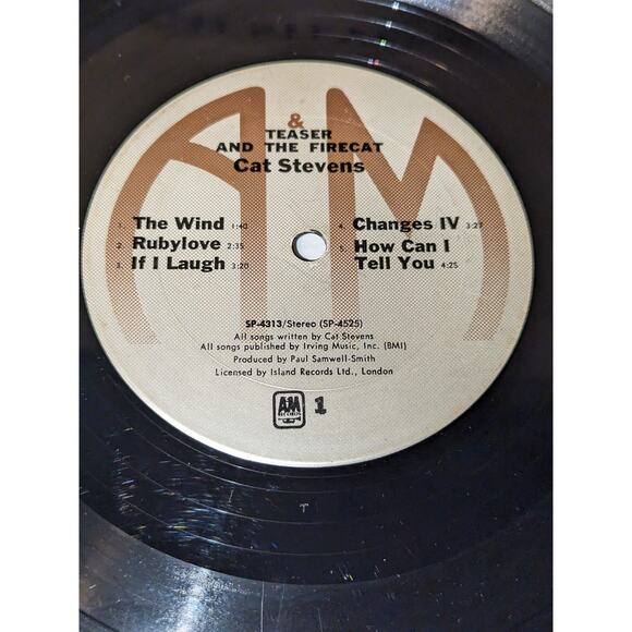 Vintge 1971 Cat Stevens Teaser & The Firecat Vinyl Record Original - Picture 3 of 11